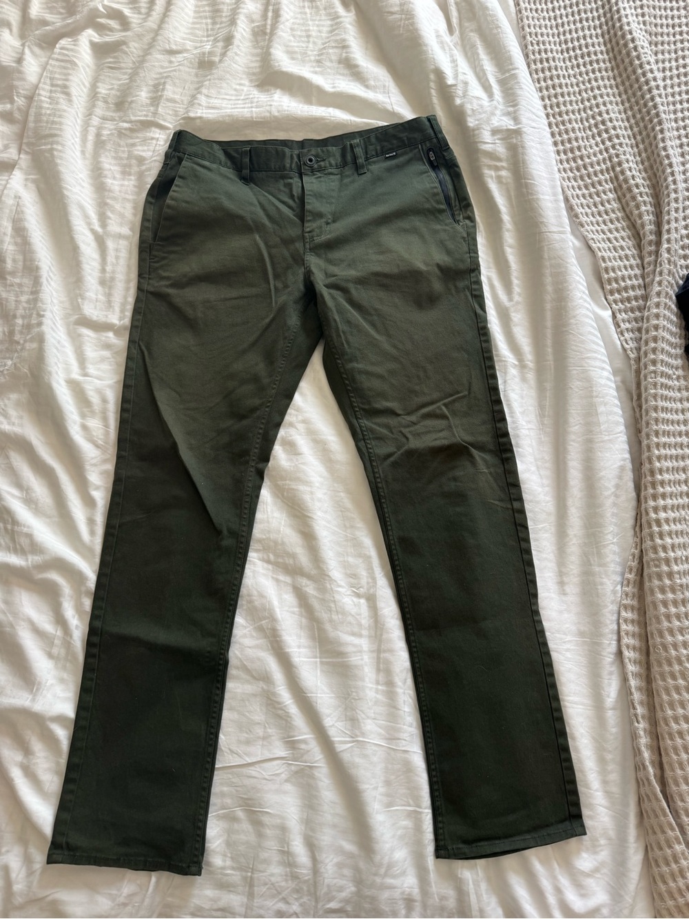 Hurley Men's Dark Olive Slim Chino Pants